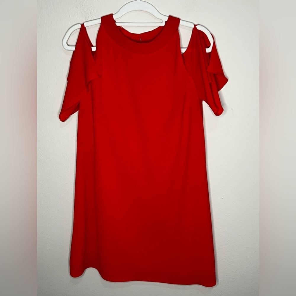 Zara Basic Collection Womens Size Red Cold-Should… - image 7